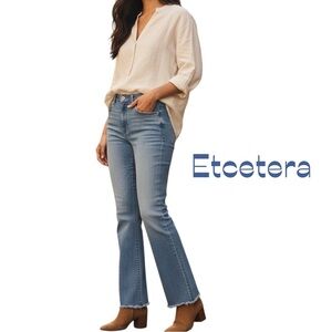 Etcetera Light Wash Flare Leg Blue Jean Size 10